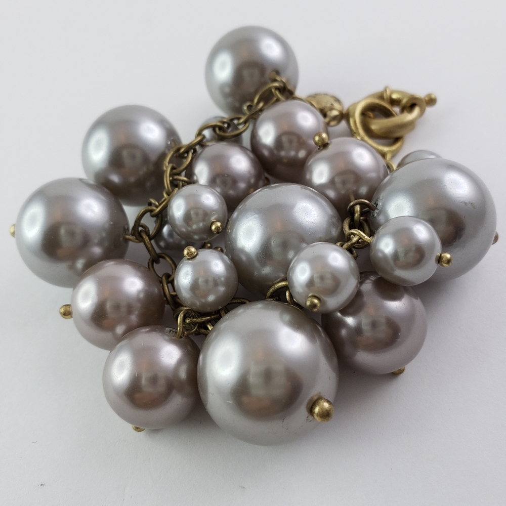 Not for sale - J. Crew Statement Bracelet Jumbo Pearls Grey - Picture 8 of 13